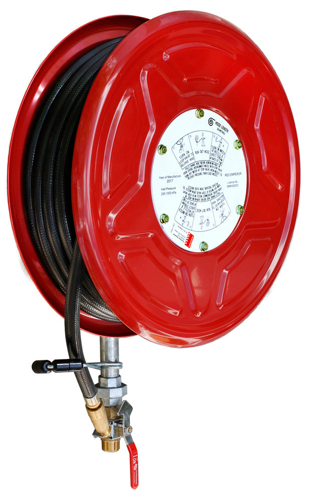 Red Emperor® F Series Standard Fixed Fire Hose Reel with Swing Guide A