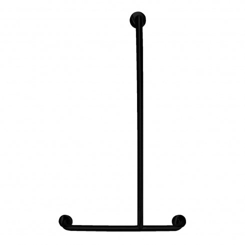 Shower Grab Rail Powder Coated Matte Black RH 660mm x 1100mm