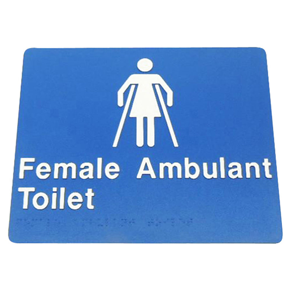 Female Ambulant Toilet Braille Sign 235 X 180 X 3