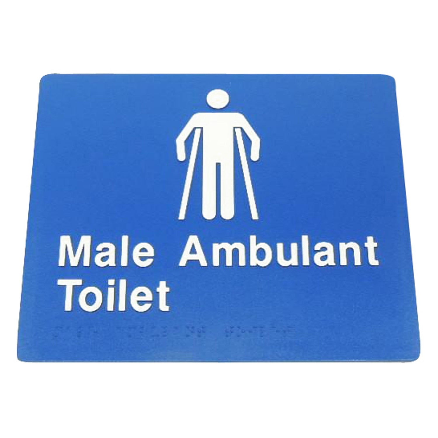 Male Ambulant Toilet Braille Sign 235 X 180 X 3 Blue