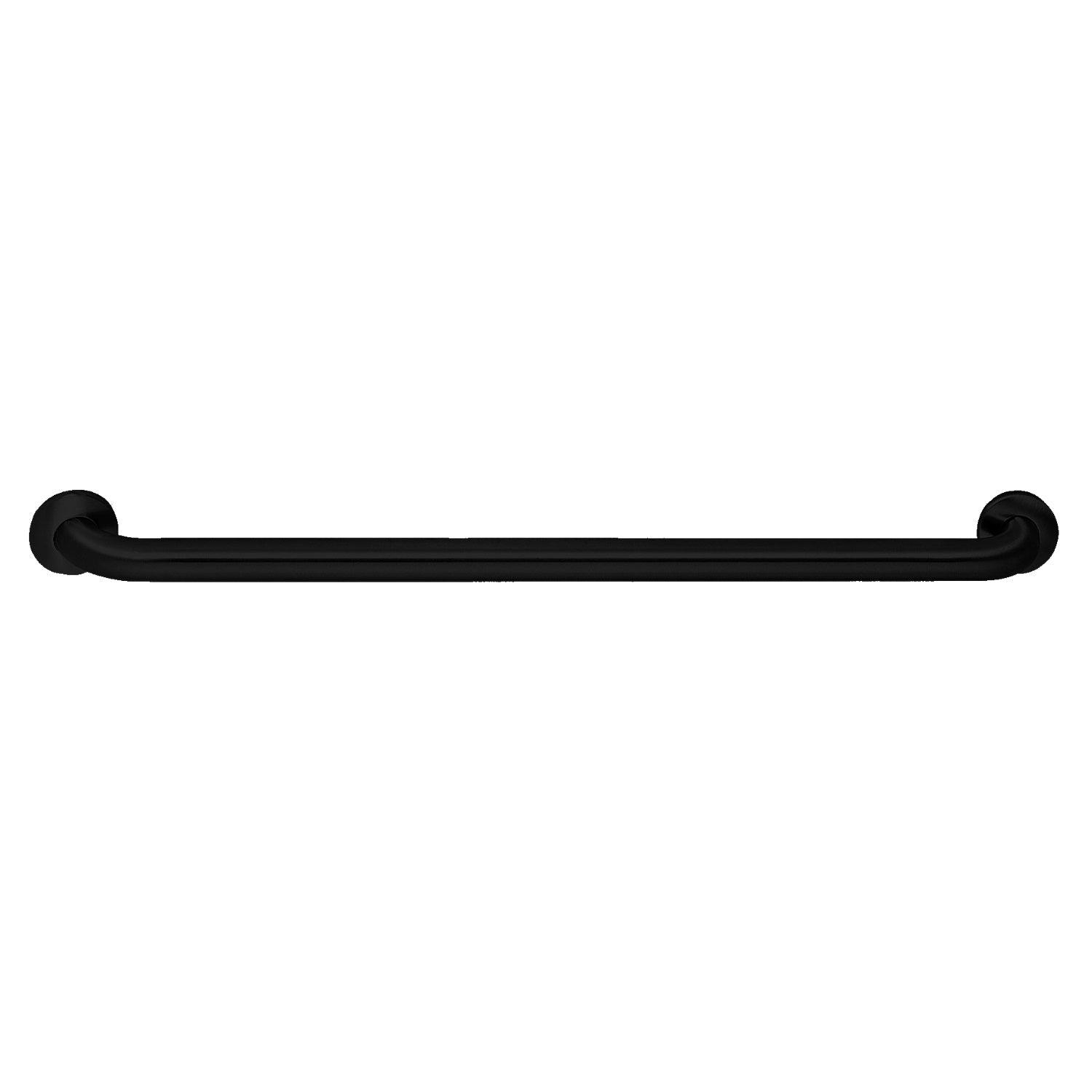 Straight Grab Rails Matte Black 600mm