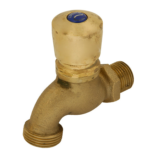 Ezy-Push® Brass Push Button Hose Tap - Cold