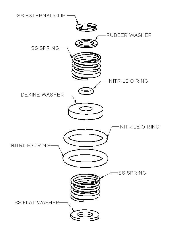 Spare Parts Service Kit for Ezy-Push® Push Button Tap