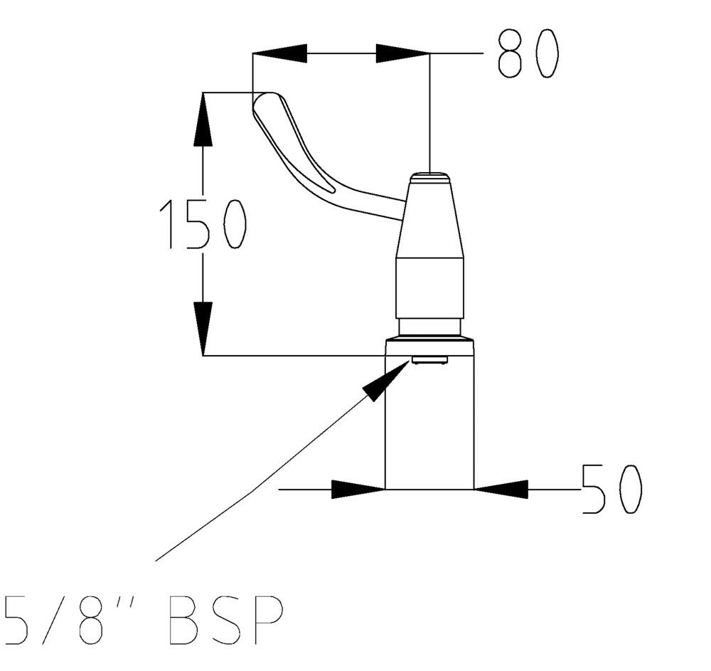 Ezy-Wash® CP-BS Lever Action Pre-Rinse Top Assembly J/V Hot