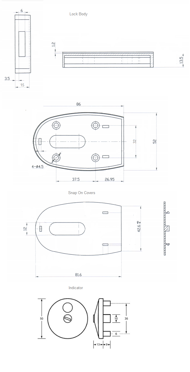 500 Series Slide Lock & Indicator Set