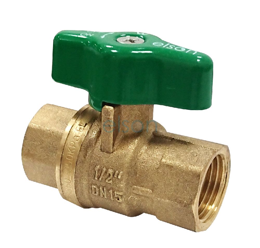 16mm Ball Valve Dual Approved F+F DR Brass Heavy Duty Green Tee Handle