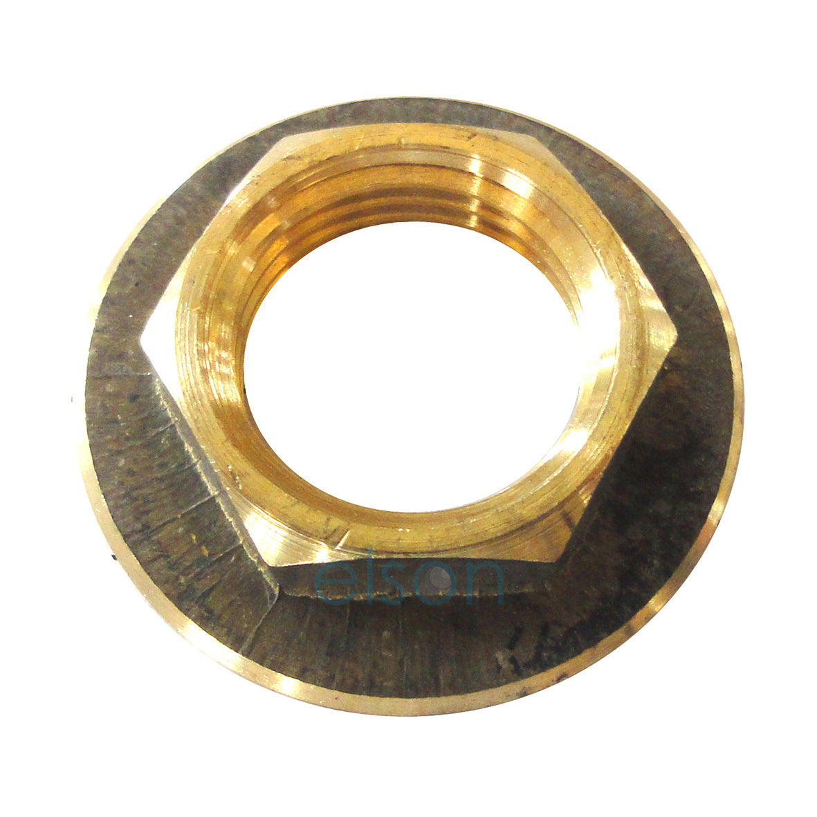 BACK NUT FLANGED 15mm BRASS