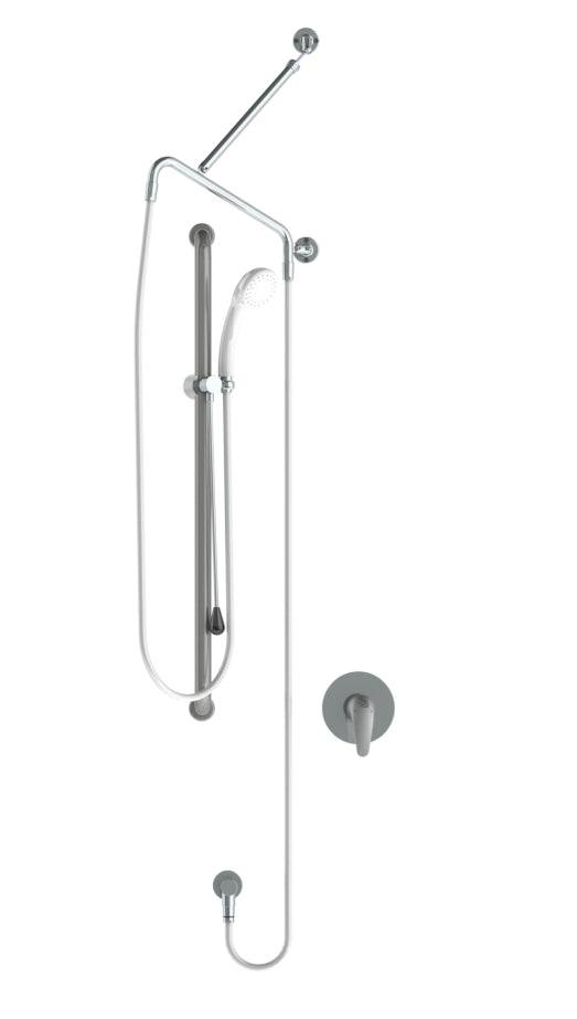 GalvinAssist® Hand Shower Kit with 1000 x 32 SS Grab Rail, Pull Rod, ClevaCare® Shower & CliniLe