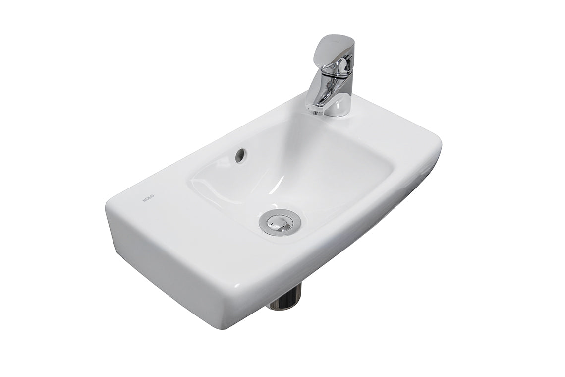 Kolo Nova Pro Rectangular Wash Basin 450 – 1 x Taphole 1 x Overflow