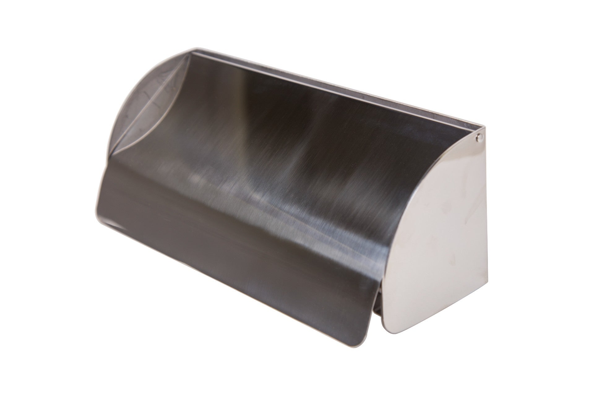 Double Toilet Roll Holder Lockable in Polished Stainless Steel