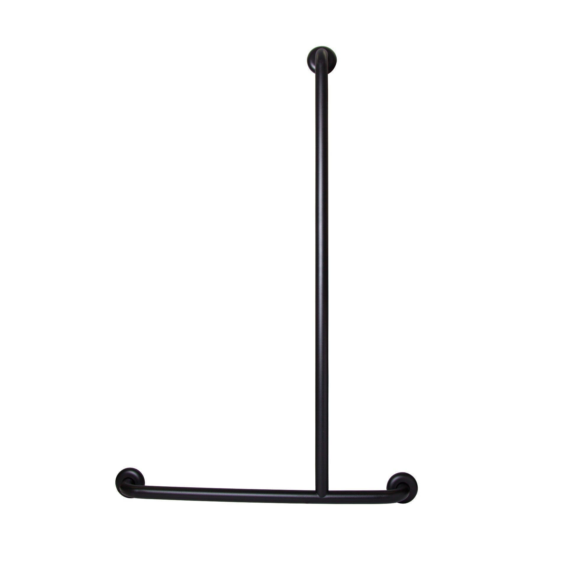 1100mm x700 mm Offset Flush Mount Shower Grab Rail RH in Designer Black