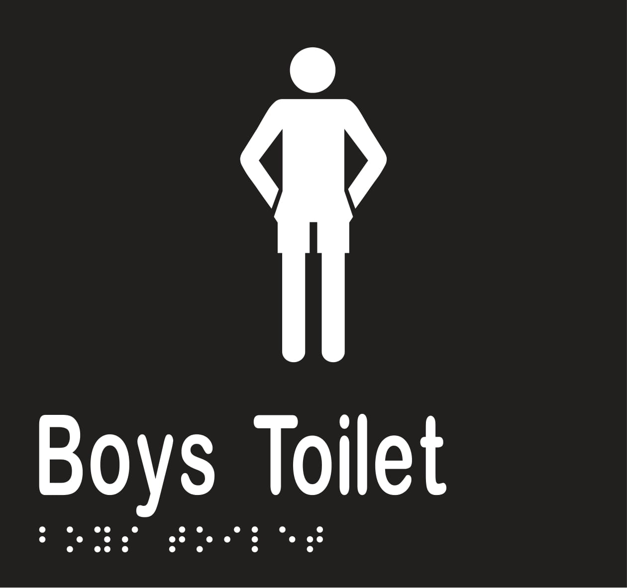 Boys Toilet Braille