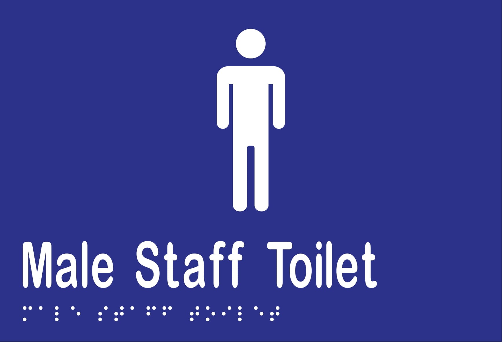 Male Staff Toilet Braille 220mmW x 150mmH