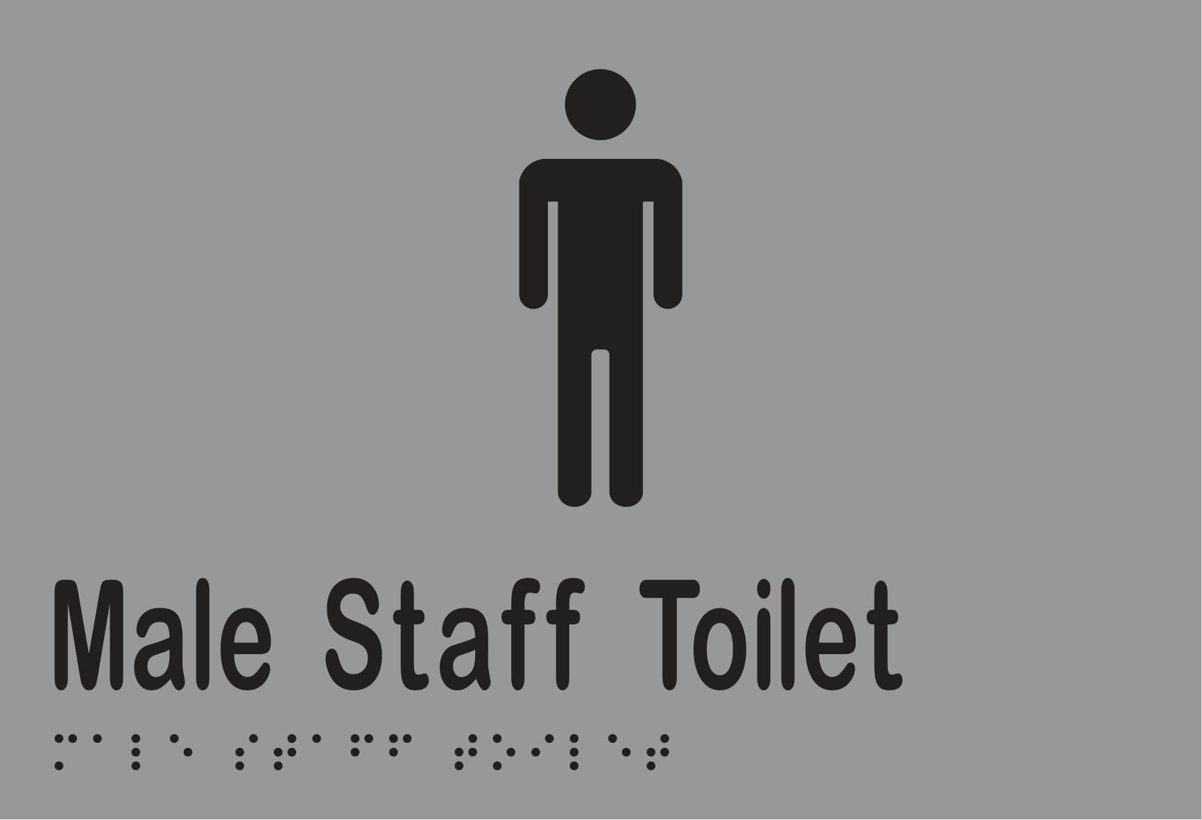 Male Staff Toilet Braille 220mmW x 150mmH