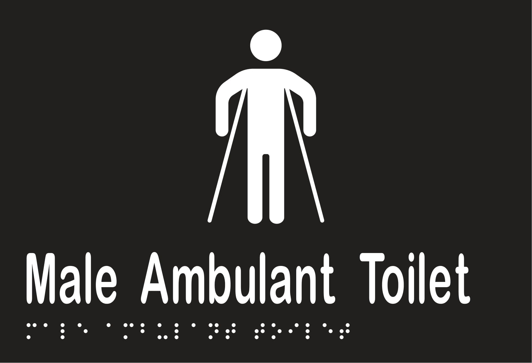 Male Ambulant Toilet Braille