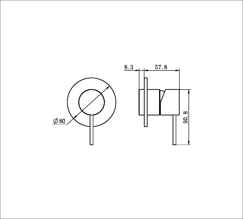 Mecca Shower Mixer 80mm Plate Trim Kits Only