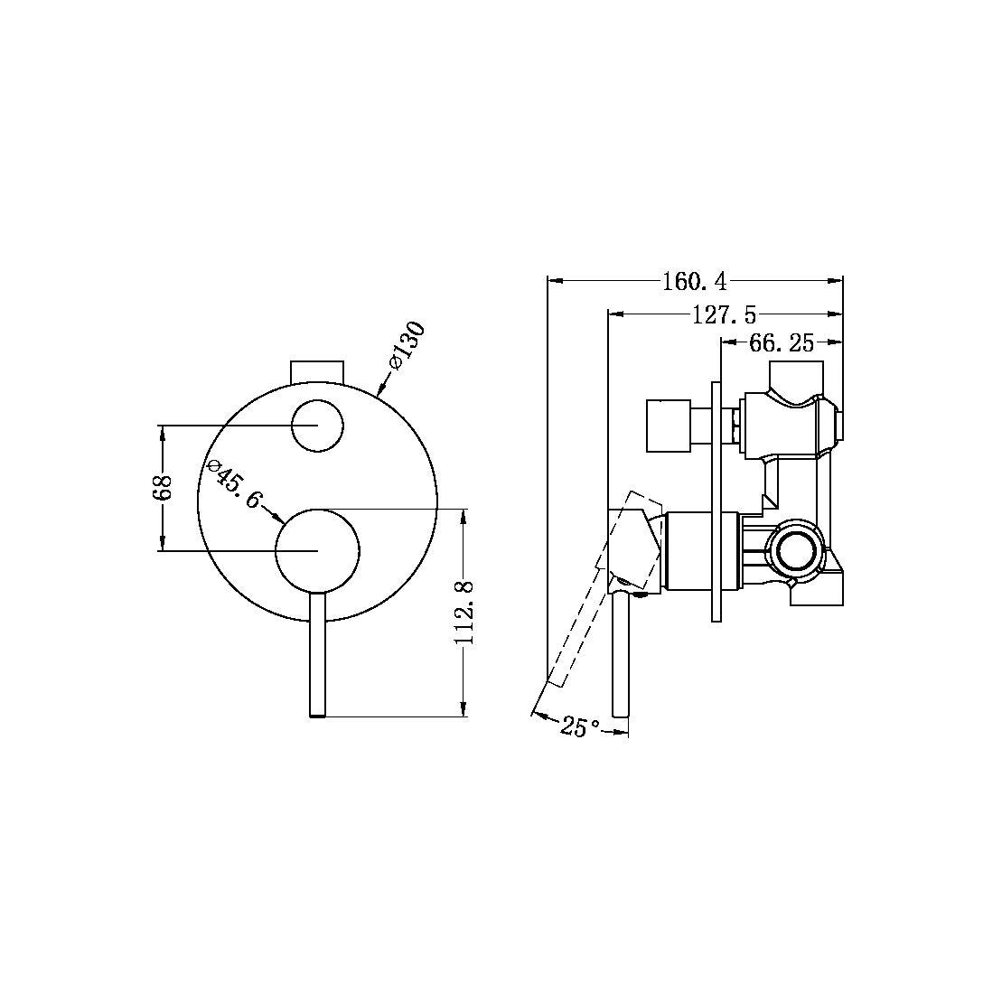 Dolce Shower Mixer With Divertor