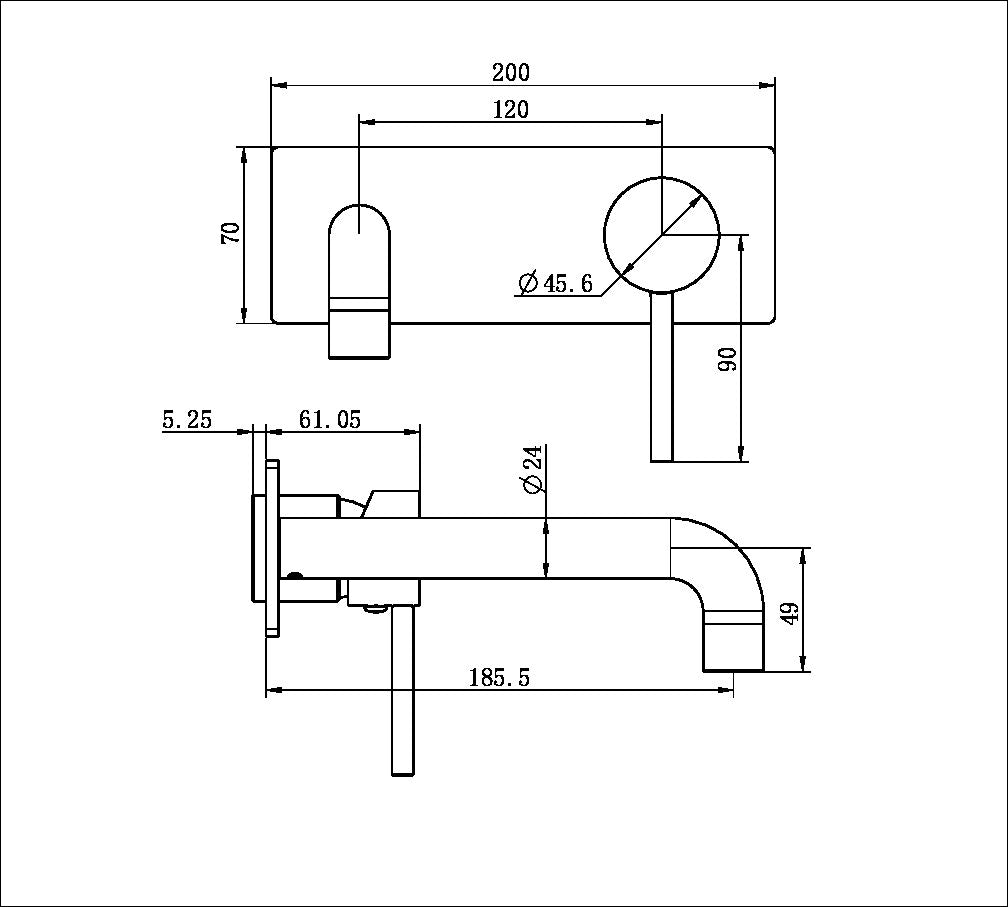 Dolce Wall Basin/bath Mixer Trim Kits Only