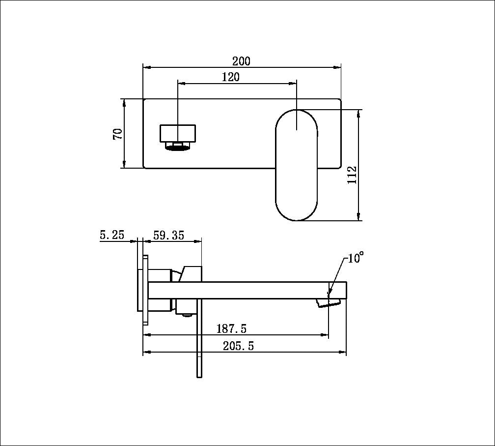 Ecco Wall Basin/bath Mixer Trim Kits Only