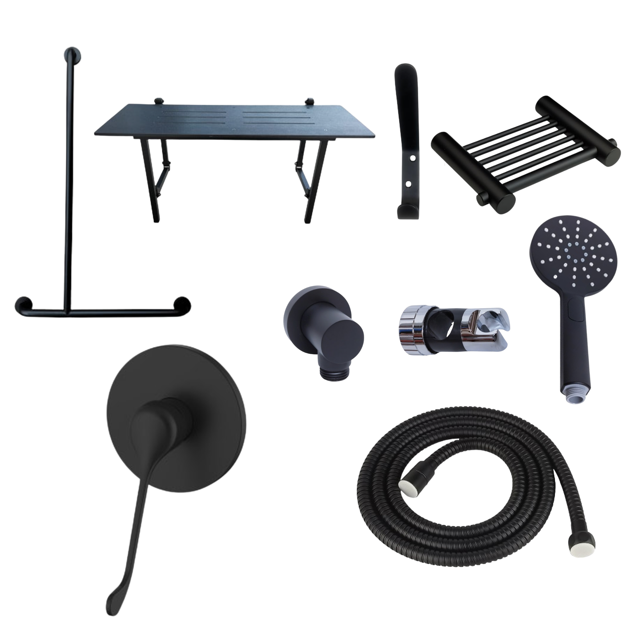 Disabled Shower Kit - Matte Black