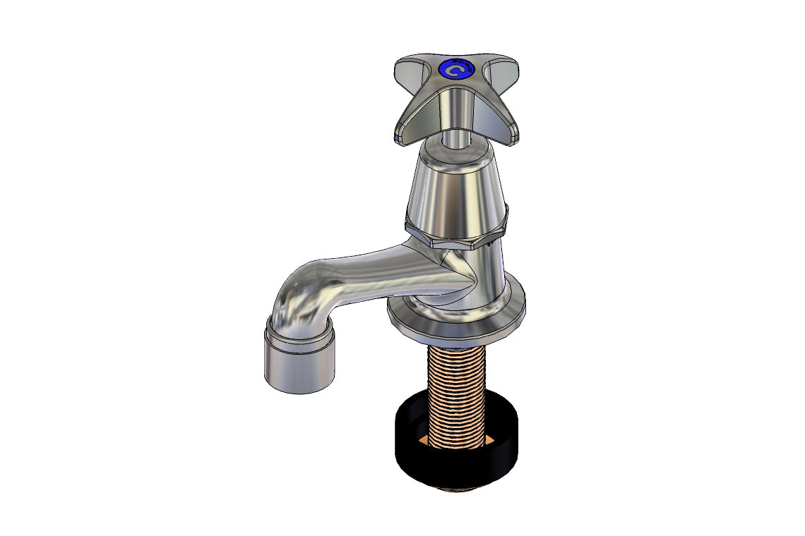 School Pattern Pillar Tap 15mm with Anti-Vandal Aerator 6 Lpm – Jumper Valve