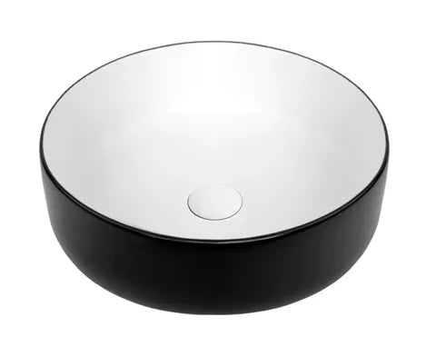 Radius Round Basin 355x355 Gloss White & Matt Black