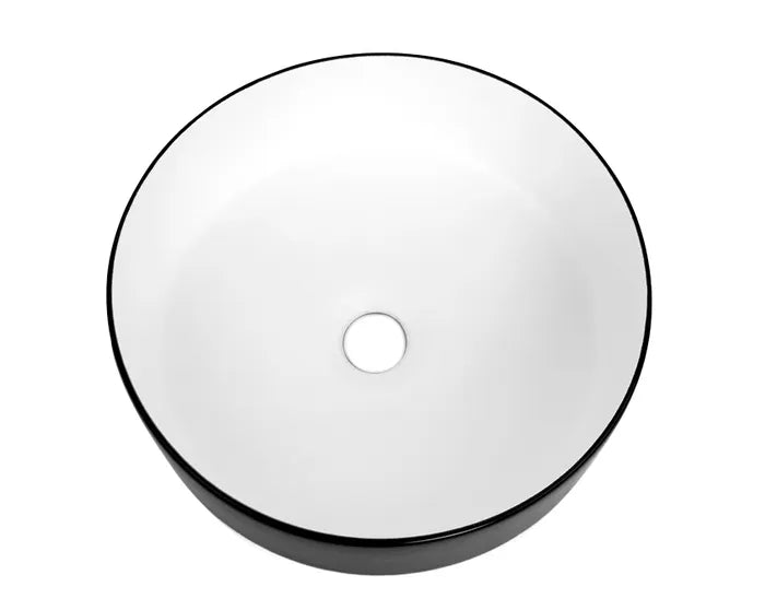 Radius Round Basin 355x355 Gloss White & Matt Black