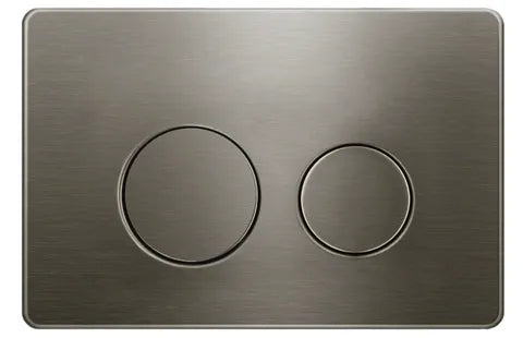 Round Gun Metal Stainless Dual -Flush Push Plate for R& T Mechanical Concealed Cistern