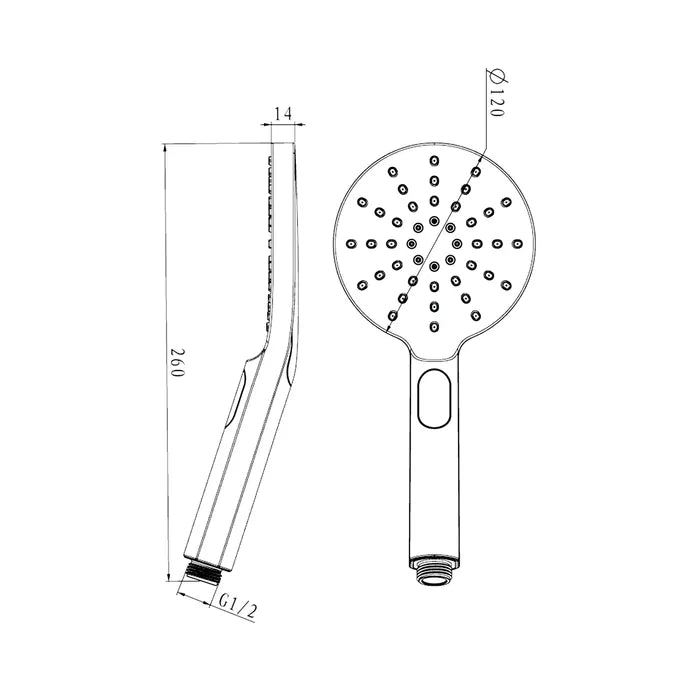 Pavia Twin Shower on Rail Bottom Inlet Round Black