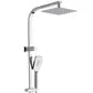 INS5902/ BKSS103 Taran Twin Shower Set on Rail Top Inlet, Square Chrome