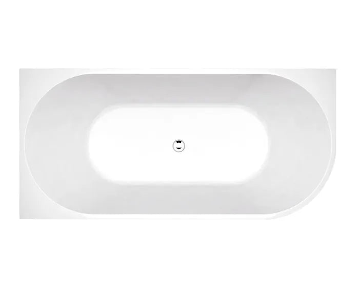 Right Corner Bathtub 1500x750x580 NF & Gloss White