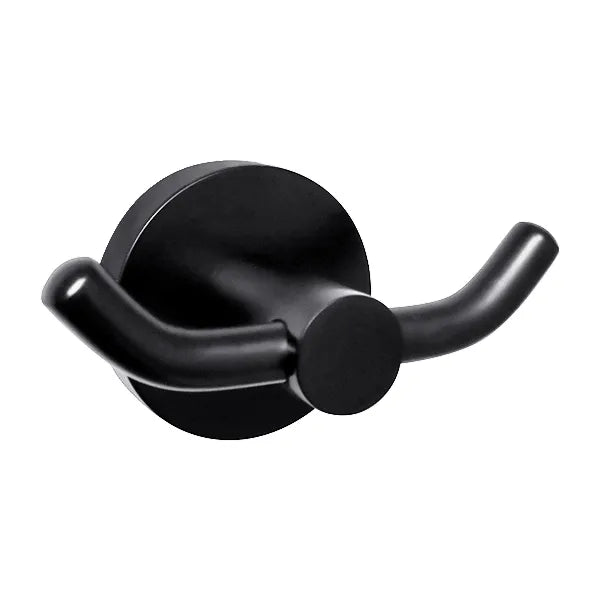 Rondo Double Robe Hook Black