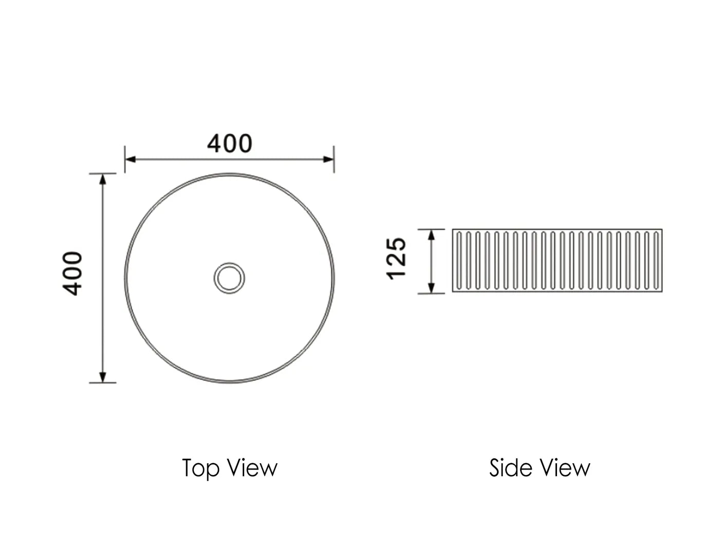 Marlo 400 Round Matt White Basin