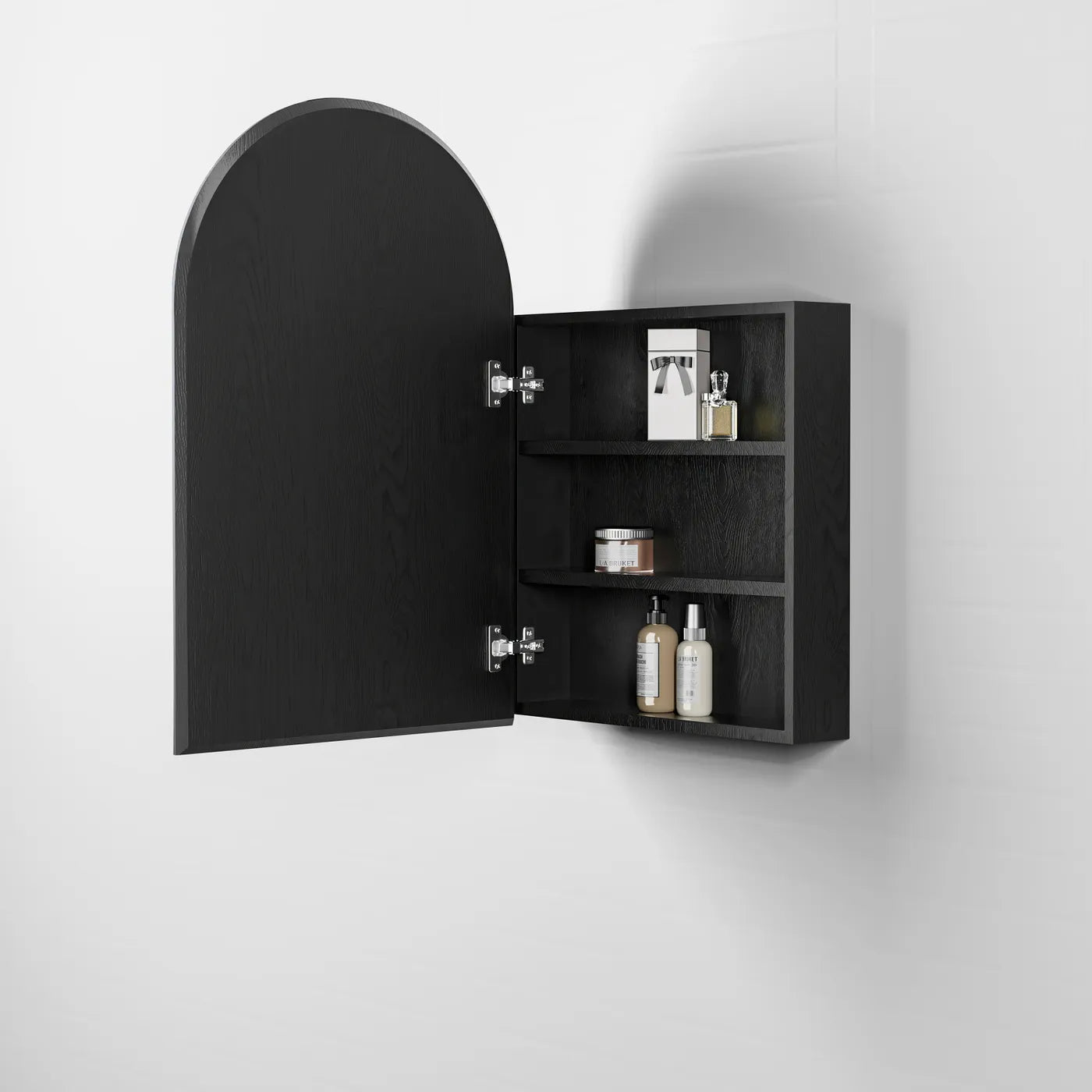 Archie Shaving Cabinet 900x600x150 Plywood Black Oak