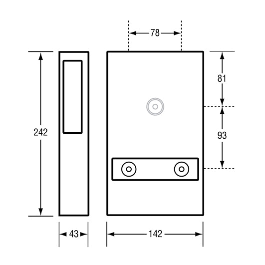 Interfold Toilet Paper Dispenser in White Powder Coat