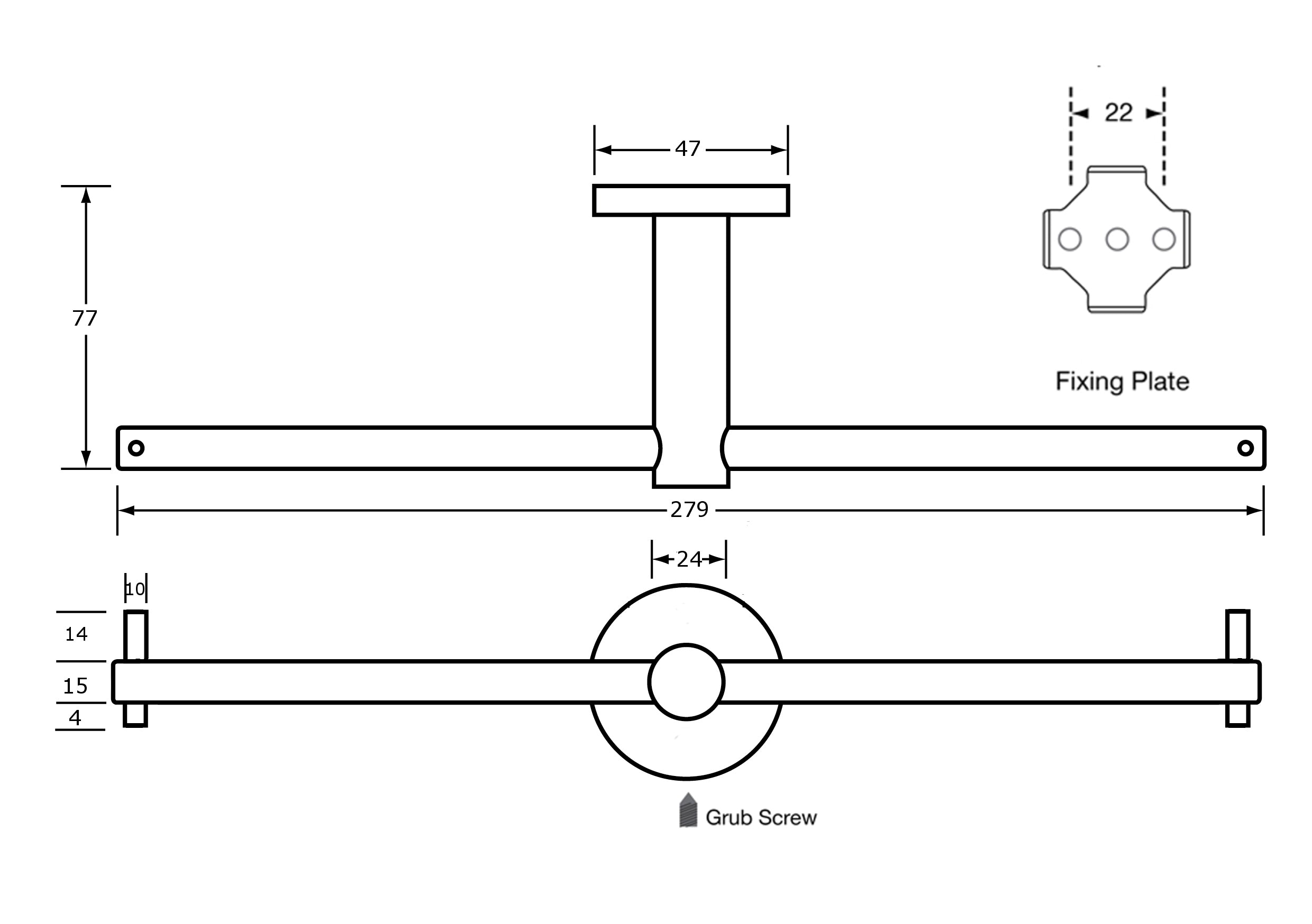 Double Toilet Roll Holder - Concealed Fix in Antimicrobial