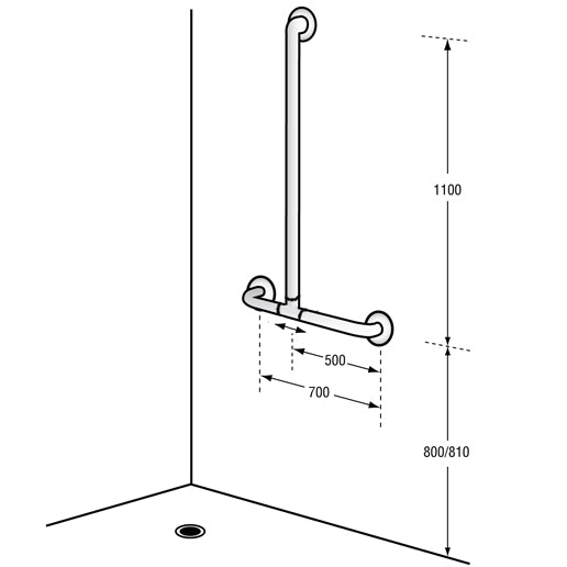 Universal Sliding Shower Rail Kit