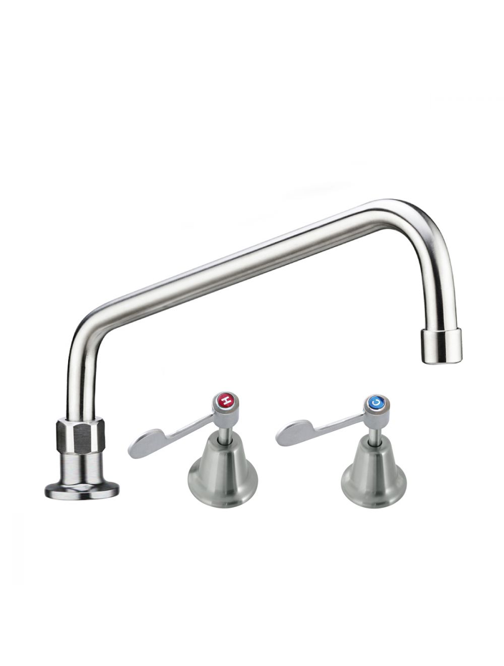 Stainless Steel Hob Mount and Basin Stops with Spout