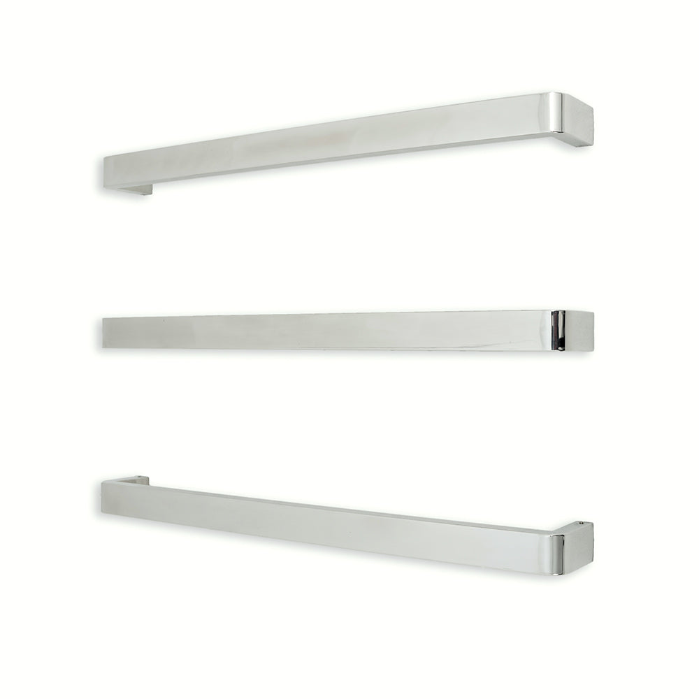 Single Square Bar With Rounded Ends 650MM Mirror Polished