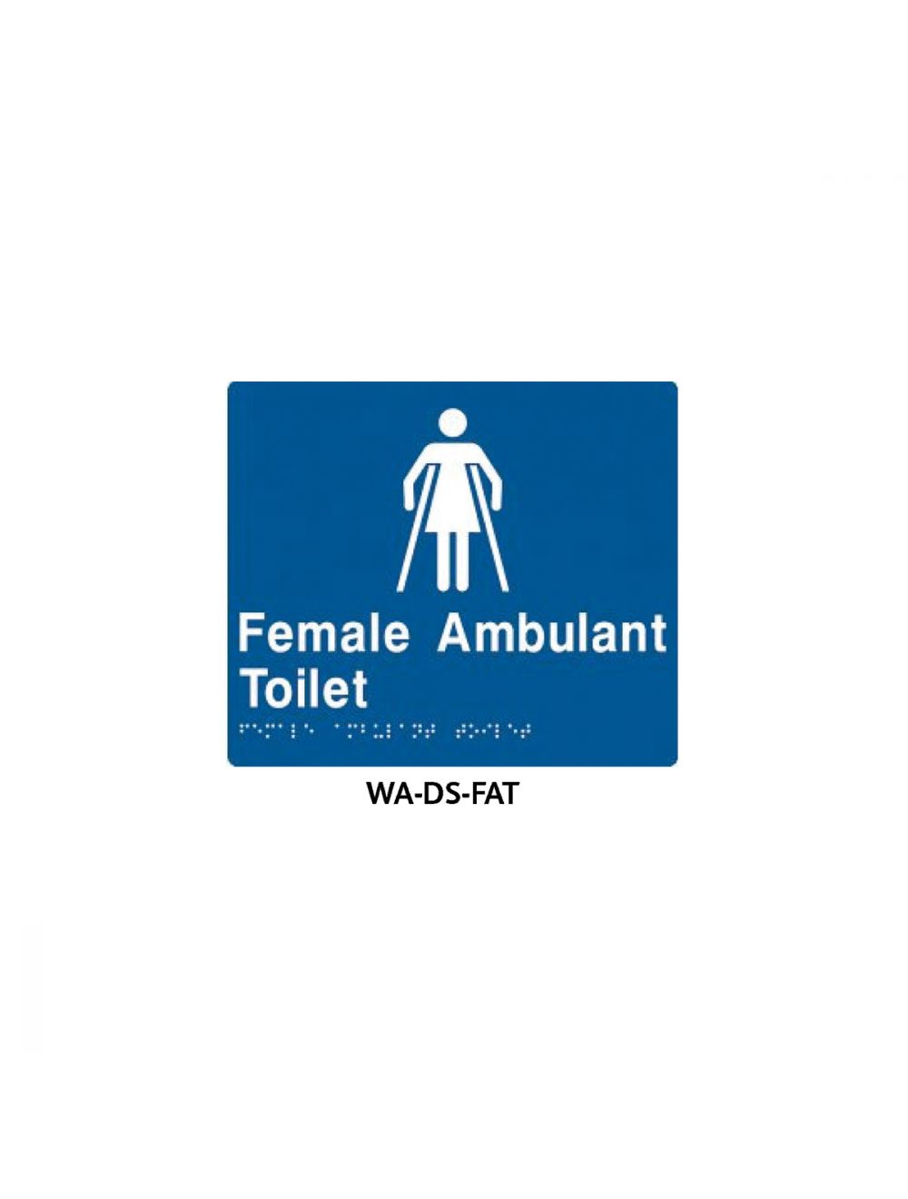 Braille Sign Female Ambulant Toilet (Blue)