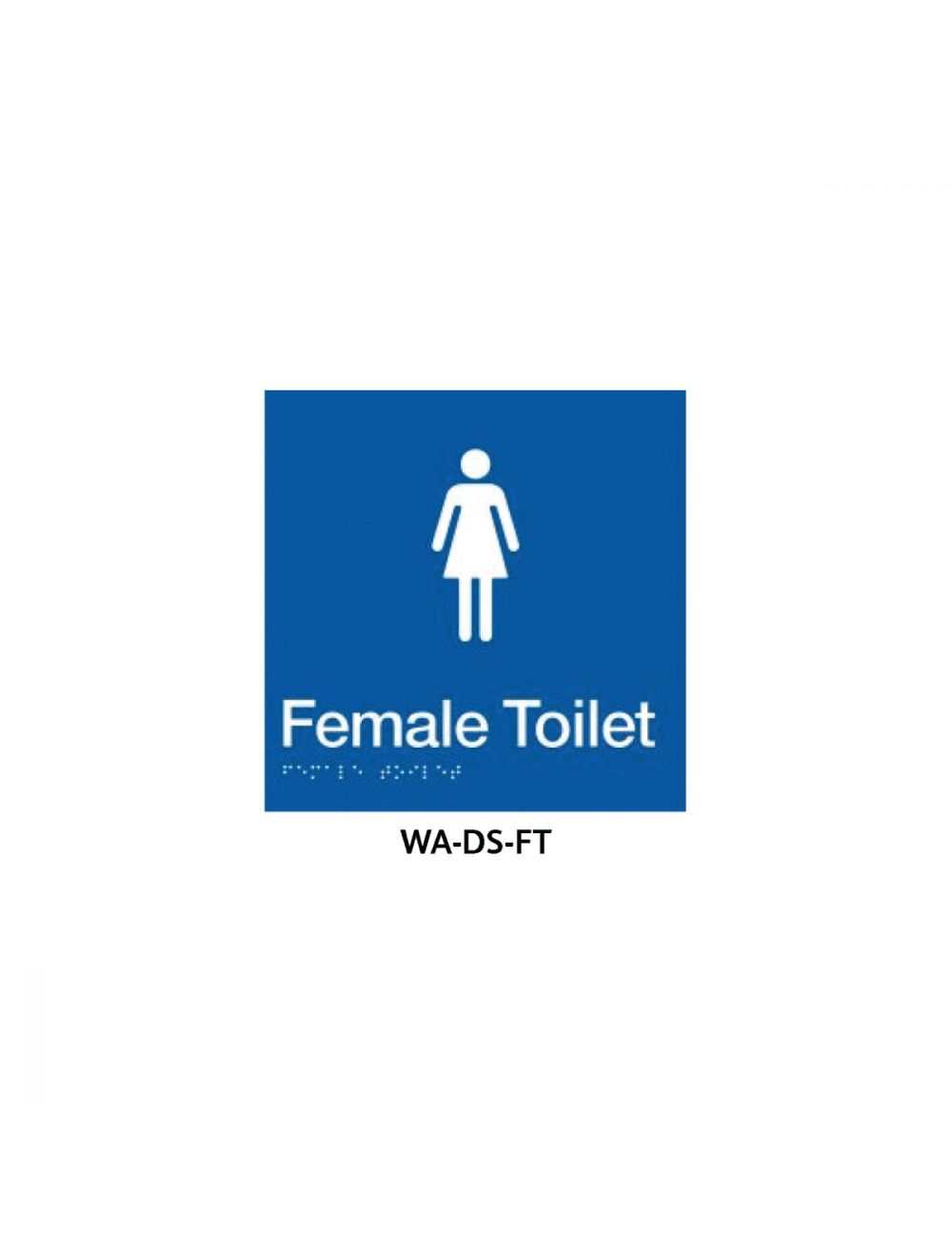 Braille Sign Female Toilet (Blue)