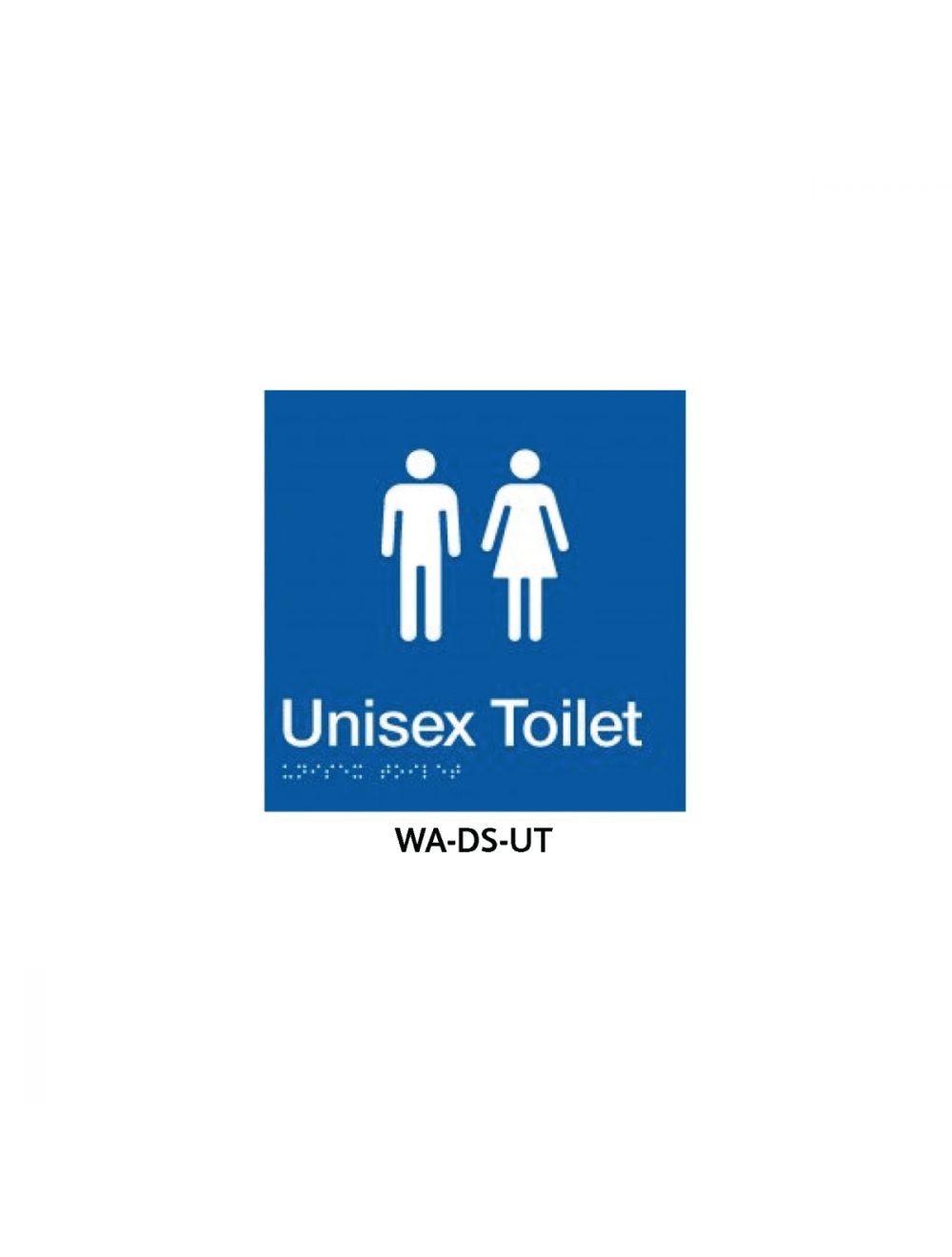 Braille Sign Unisex Toilet (Blue)