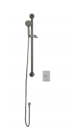 SHOWER RAIL, HANDSET & LEVER MIXER | COMPLETE KIT