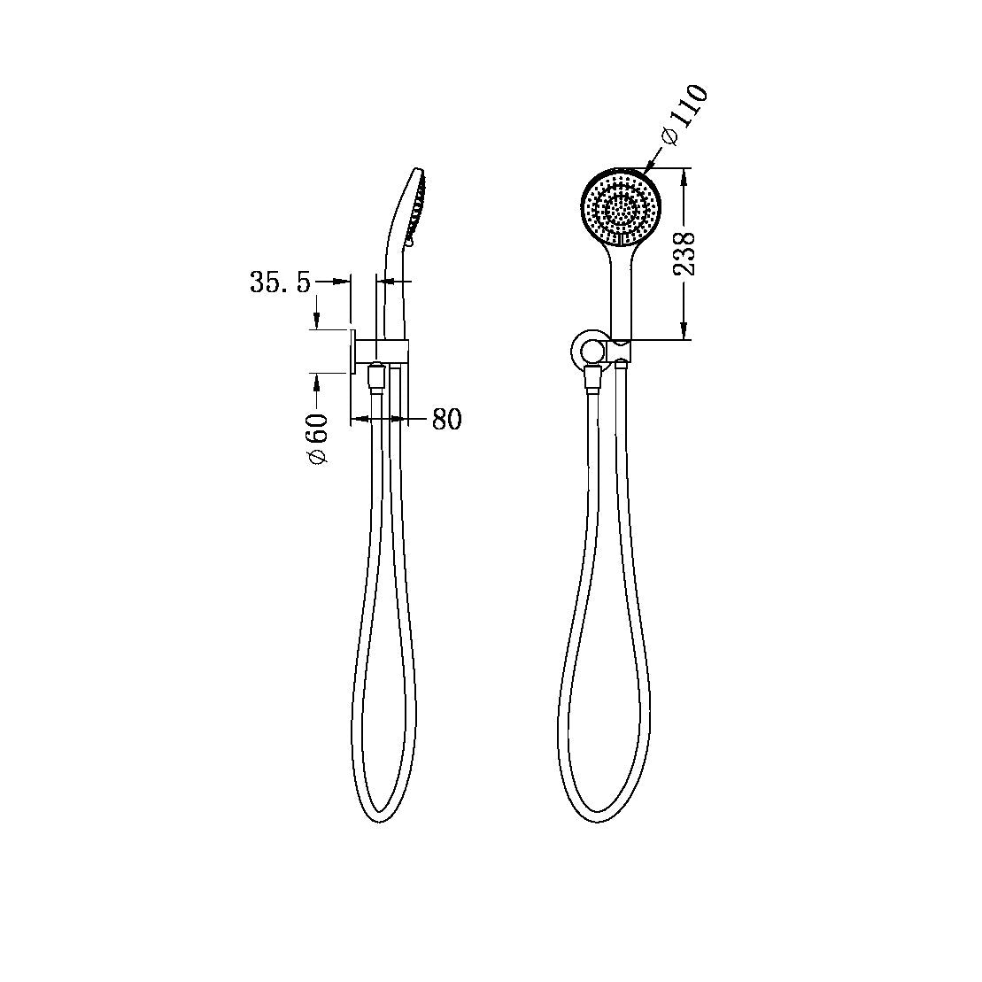 Mecca Hand Hold Shower With Air Shower