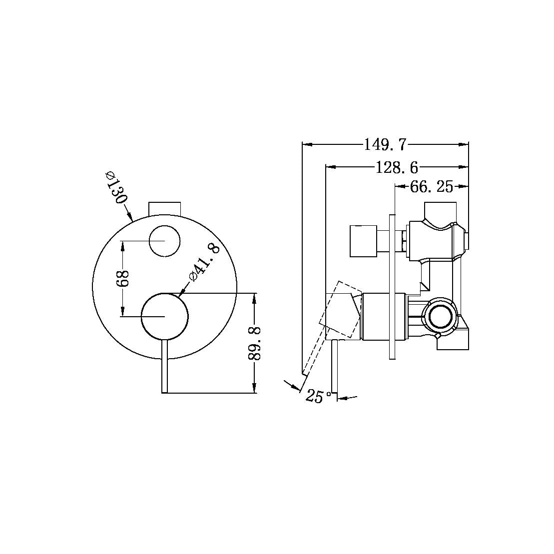 Mecca Shower Mixer With Diverter