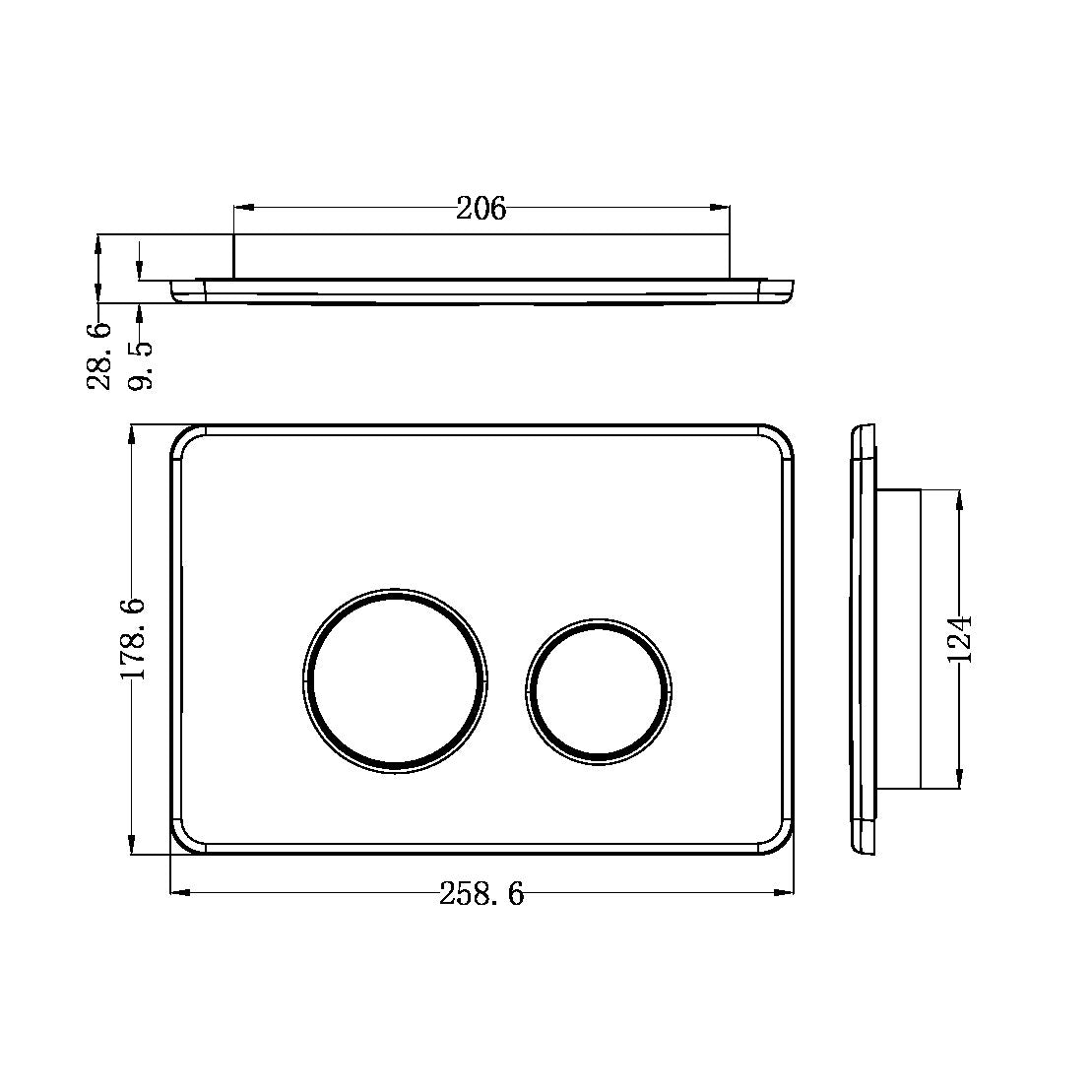 In Wall Toilet Push Plate