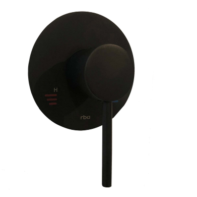 ÄSKA SHOWER MIXER | ROUND PLATE | MATTE BLACK